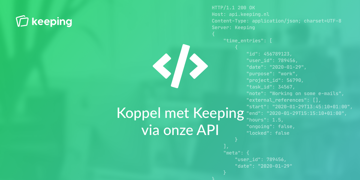 Nieuw: API voor Keeping, ontwikkelaars kunnen nu eenvoudig koppelen